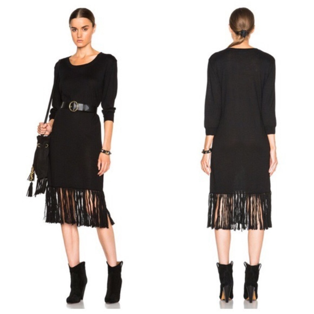 Ulla Johnson Gia Black Sweater Dress Small EUC